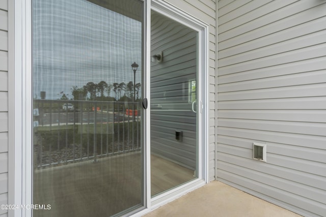 view of doorway to property