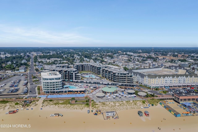 aerial view featuring a city view