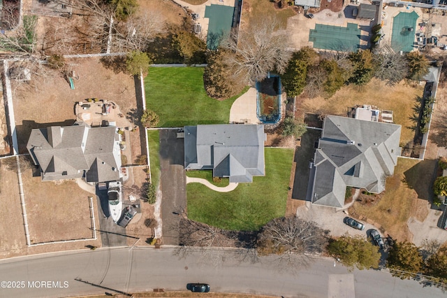 bird's eye view with a residential view