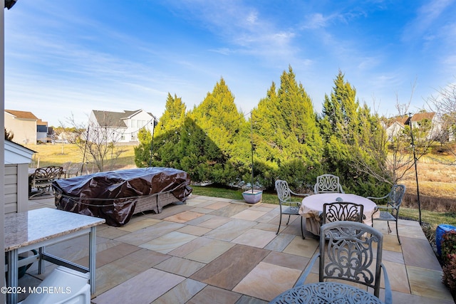 view of patio / terrace with outdoor dining space and area for grilling