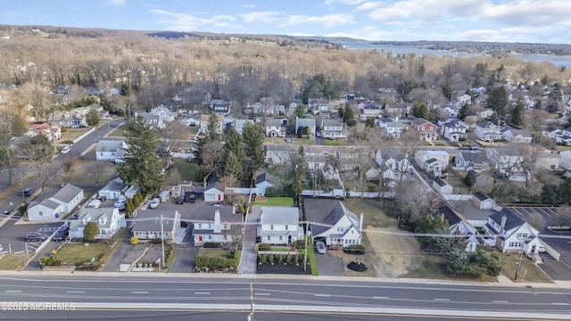 aerial view with a residential view