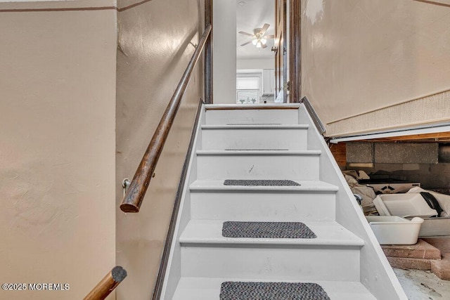 30 Turnberry Cir, Toms River, NJ 08753 - stairs with a ceiling fan