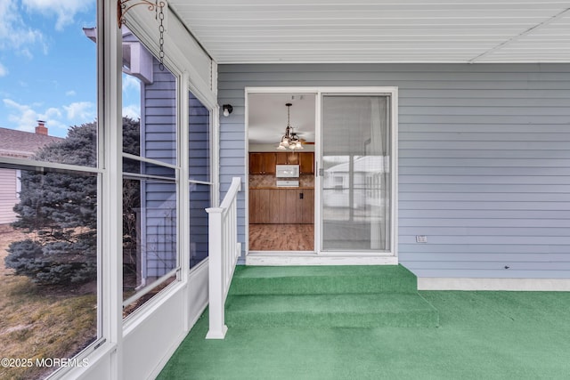 view of sunroom