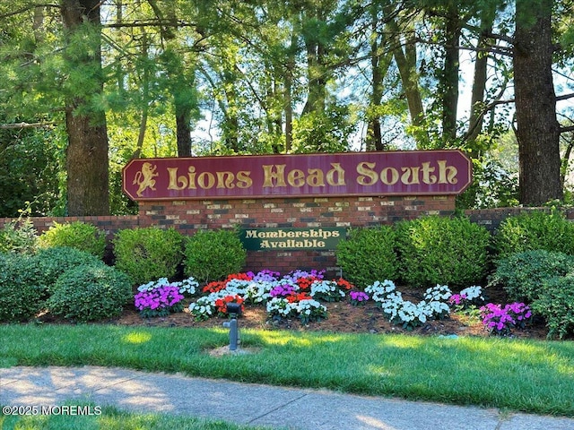 view of community sign