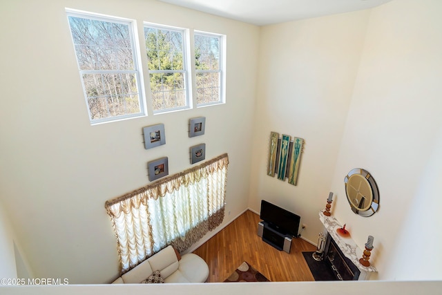 interior space with wood finished floors