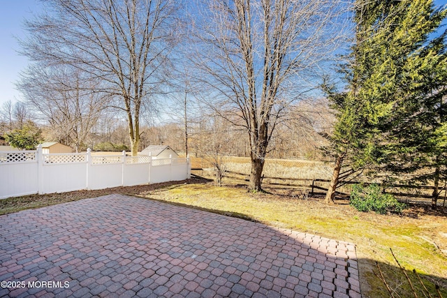 view of patio / terrace featuring fence private yard