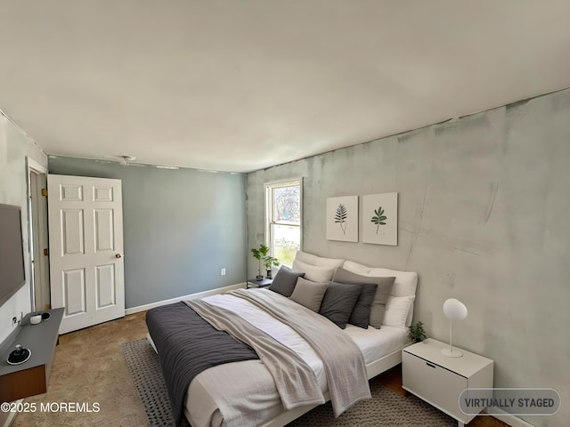 bedroom featuring carpet