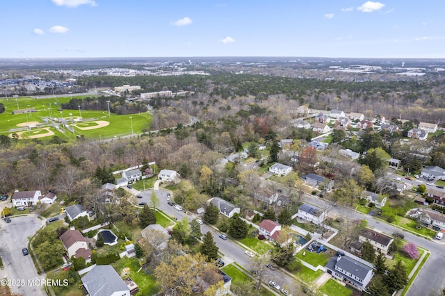 drone / aerial view featuring a residential view