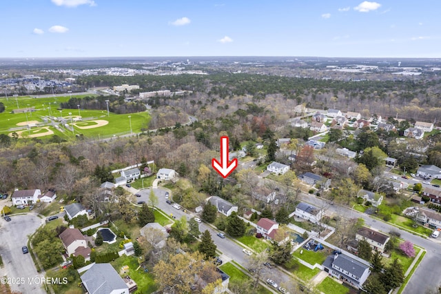 drone / aerial view featuring a residential view