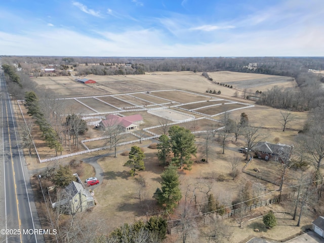 bird's eye view featuring a rural view