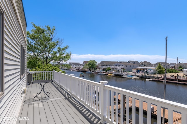 35 W Mohawk Dr, Little Egg Harbor, NJ 08087 - wooden terrace featuring a water view and a residential view