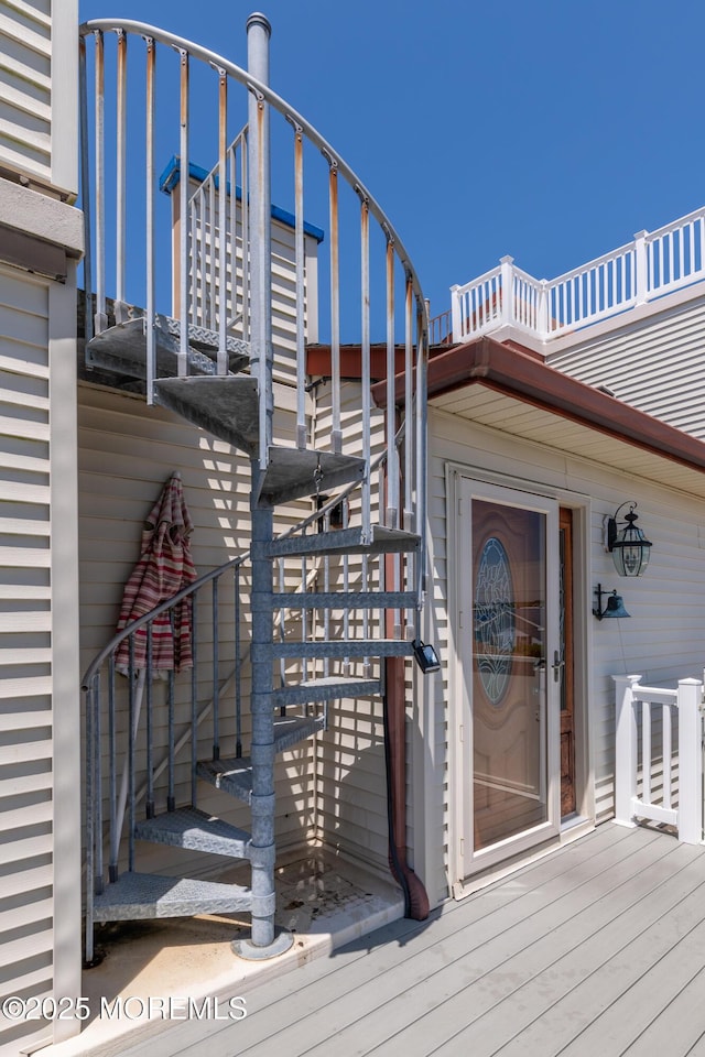 35 W Mohawk Dr, Little Egg Harbor, NJ 08087 - doorway to property with a deck