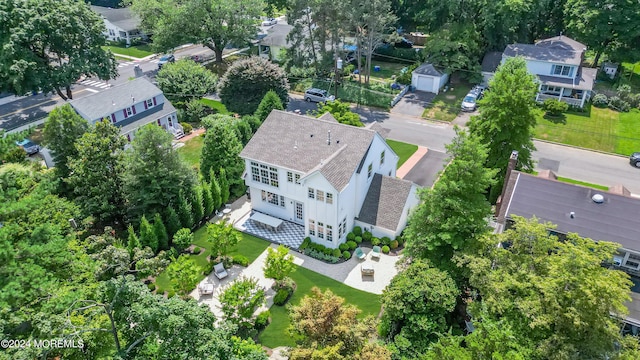 drone / aerial view featuring a residential view