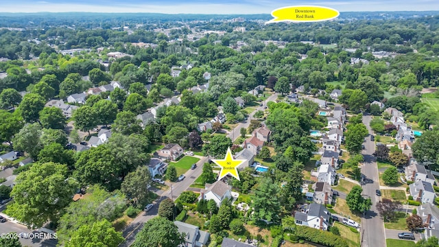 aerial view featuring a residential view