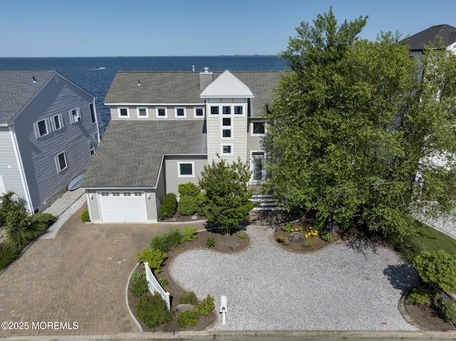 121 Clifton Rd, Barnegat, NJ 08005 - view of front of property featuring a shingled roof, decorative driveway, and an attached garage