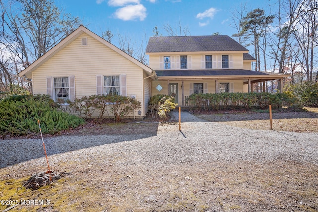 view of front of house with covered porch