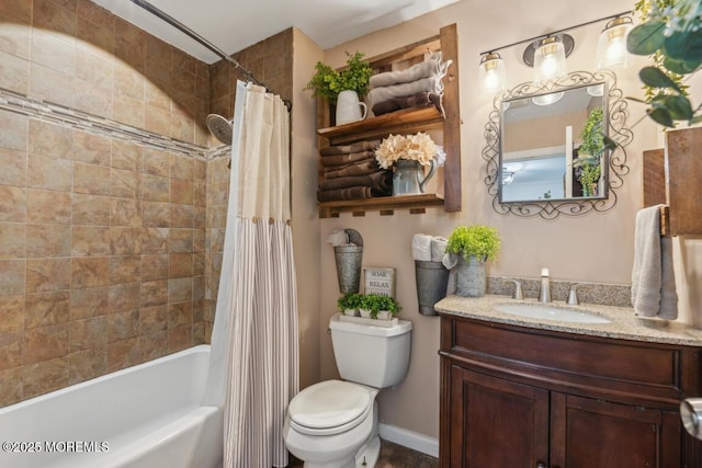 144 Brandywine Ct Unit 332, Brick, NJ 08724 - bathroom featuring vanity, toilet, and shower / tub combo with curtain