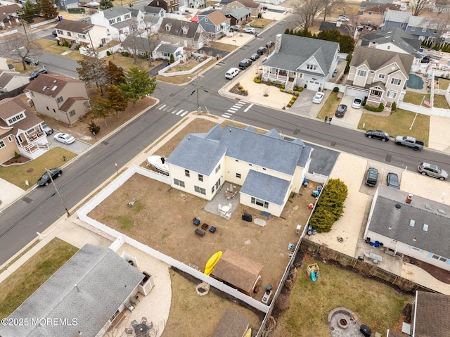 aerial view featuring a residential view