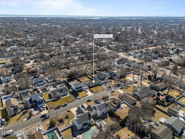 bird's eye view featuring a residential view