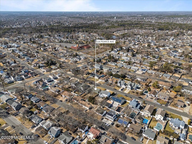 aerial view featuring a residential view