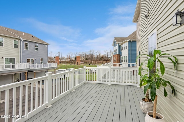 deck featuring a residential view