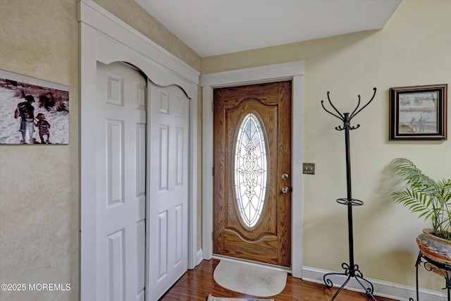 1500 First Ave, Toms River, NJ 08757 - foyer with baseboards and dark wood-style floors