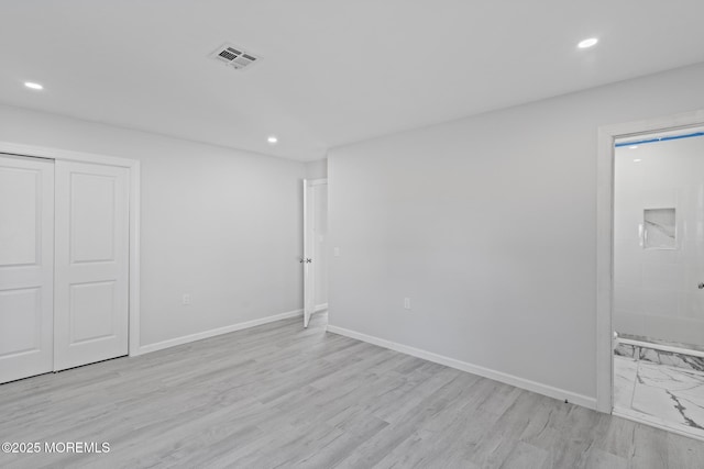 1 Redlands Ct, Toms River, NJ 08757 - unfurnished room featuring visible vents, recessed lighting, light wood-type flooring, and baseboards