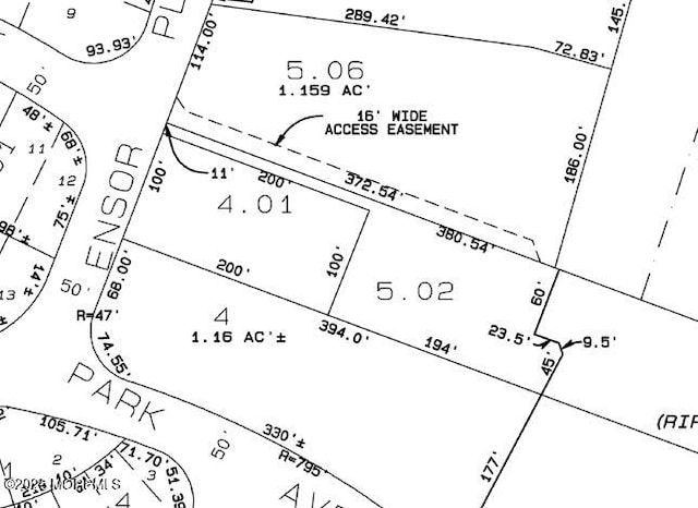 16 Ensor Pl, Island Heights, NJ 08732 - map showing property parcels