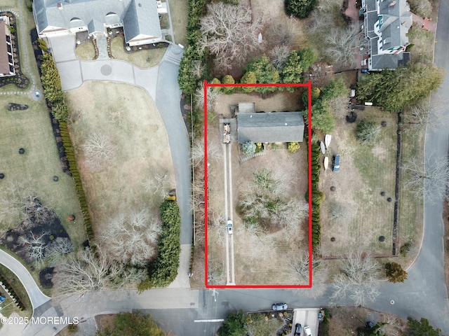 16 Ensor Pl, Island Heights, NJ 08732 - aerial view of property's location with property boundaries highlighted