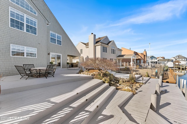 deck featuring a residential view