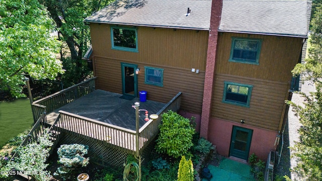 461 Harmony Rd, Jackson, NJ 08527 - back of property featuring a deck and roof with shingles