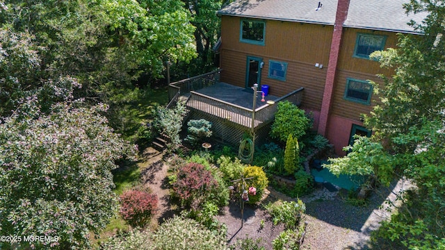 461 Harmony Rd, Jackson, NJ 08527 - rear view of house with a deck and roof with shingles