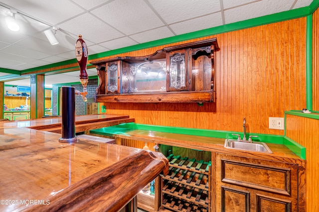 461 Harmony Rd, Jackson, NJ 08527 - game room with track lighting, wood walls, and bar
