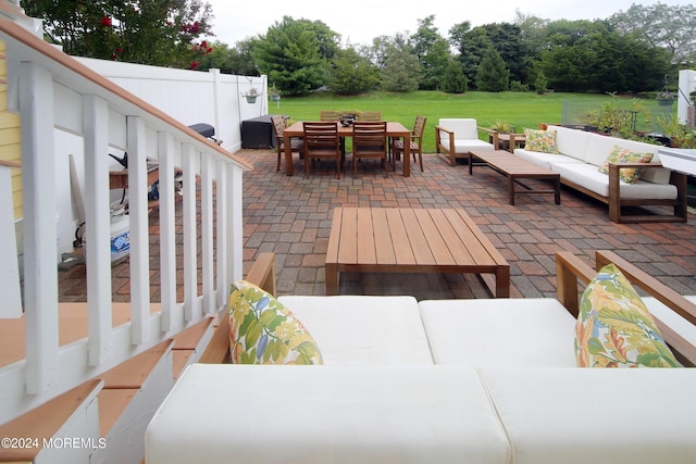 26 Aspen Ln, Tinton Falls, NJ 07724 - view of patio featuring outdoor lounge area