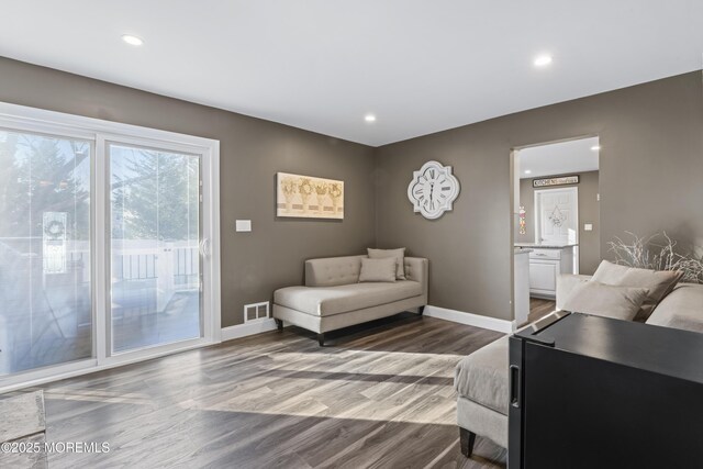 4 Whitman Rd, Morganville, NJ 07751 - bedroom featuring visible vents, wood finished floors, baseboards, and access to outside