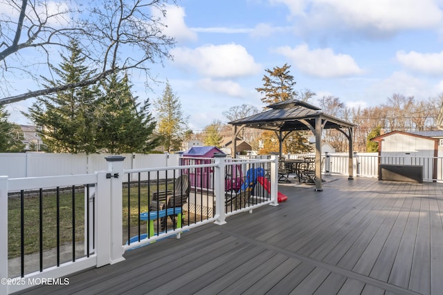 4 Whitman Rd, Morganville, NJ 07751 - deck with outdoor dining space and a fenced backyard
