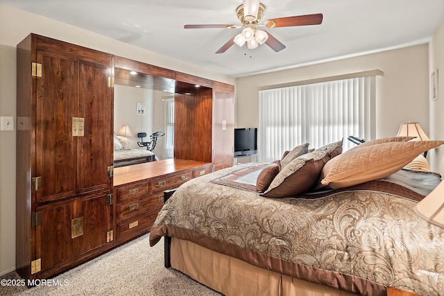 1107 Frontage Rd, Toms River, NJ 08753 - bedroom with light colored carpet and ceiling fan