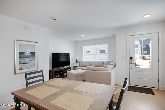 30 Elder St, Mantoloking, NJ 08738 - dining room with light wood-style floors and recessed lighting