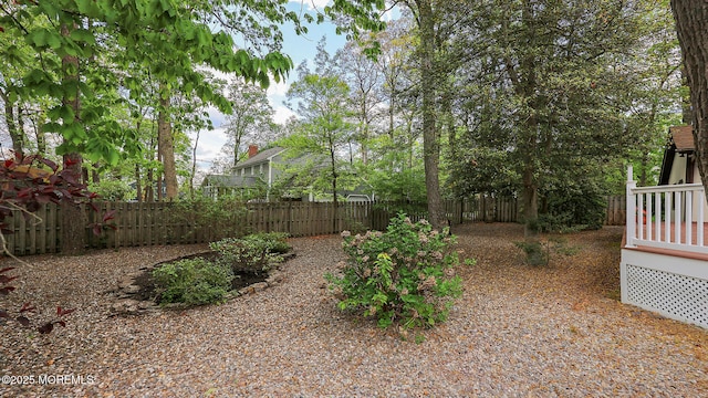 view of fenced backyard