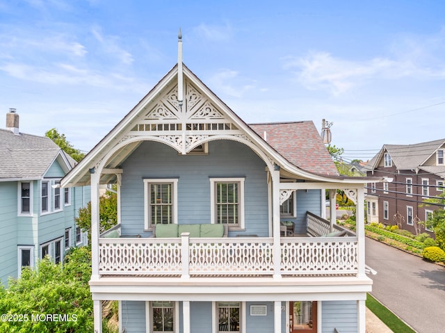 91 Cookman Ave, Ocean Grove, NJ 07756 - back of house featuring a balcony