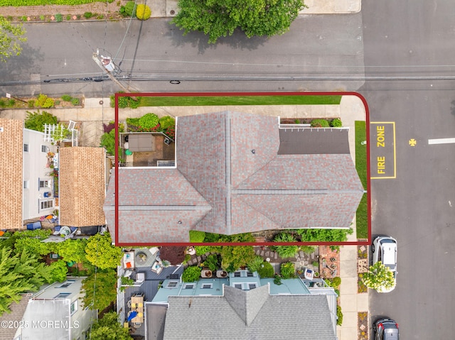 91 Cookman Ave, Ocean Grove, NJ 07756 - aerial view of property's location featuring property parcel outlined
