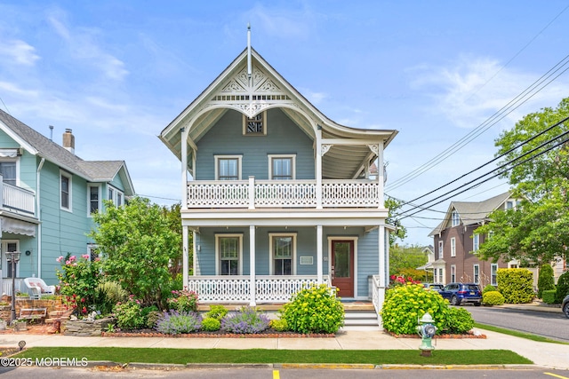 91 Cookman Ave, Ocean Grove, NJ 07756 - victorian-style house with a porch and a balcony