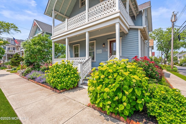 91 Cookman Ave, Ocean Grove, NJ 07756 - property entrance featuring a porch and a balcony
