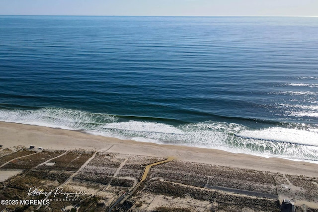 exterior space featuring a beach view