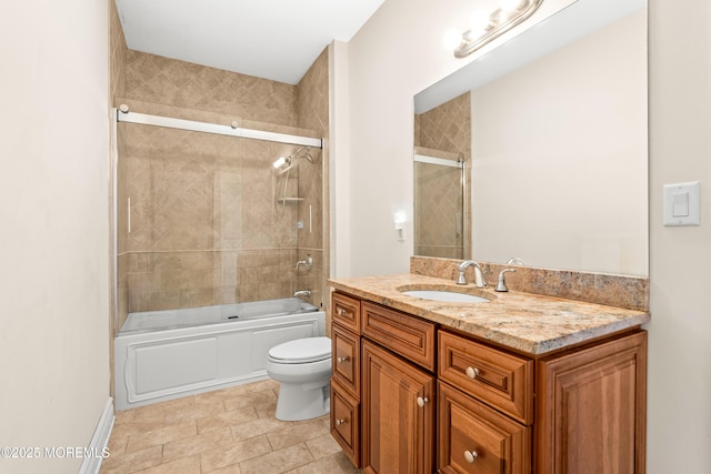 4 Friendship Ln, West Long Branch, NJ 07764 - full bathroom with toilet, vanity, and combined bath / shower with glass door