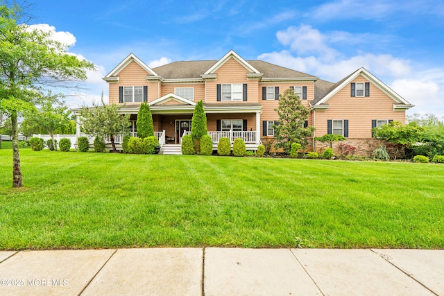4 Friendship Ln, West Long Branch, NJ 07764 - view of front of home featuring a porch and a front lawn