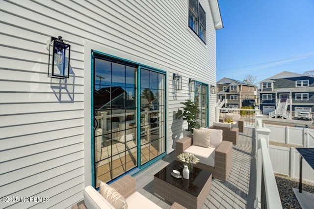 balcony featuring an outdoor hangout area