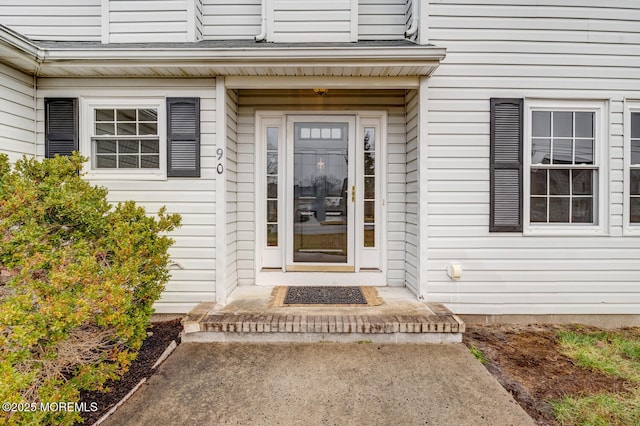 view of doorway to property