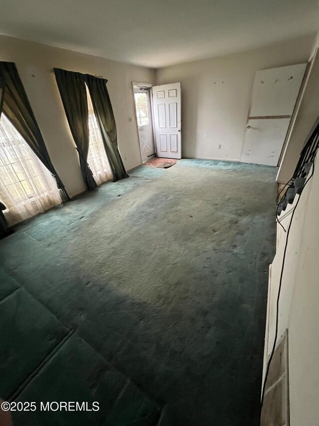 interior space featuring carpet floors