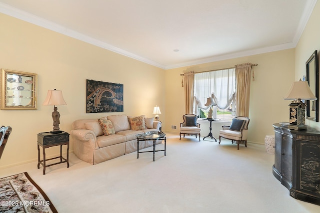1505 Wishing Well Ln, Manasquan, NJ 08736 - carpeted living area with ornamental molding and baseboards